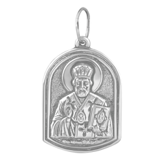 Серебряная ладанка Св. Николай Чудотворец, 1.70