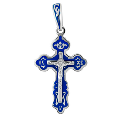 Серебряный крестик с чернением, 3.94