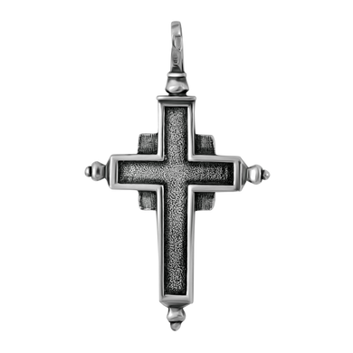 Серебряный крестик с чернением, 4.10