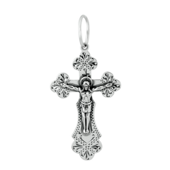 Серебряный крестик с чернением, 3.50