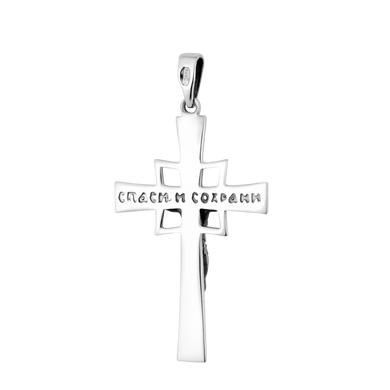 Серебряный крестик с чернением, 1.84