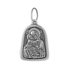 Серебряная ладанка с чернением Богородица, 1.20